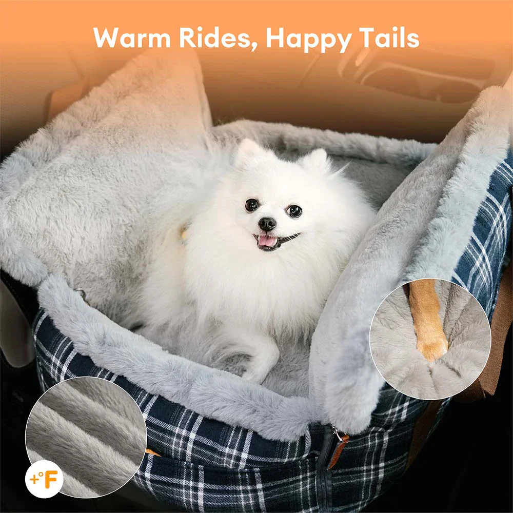 3 en 1 Siège auto pour chien en peluche et chaud - Cruiser d'hiver - Image 4