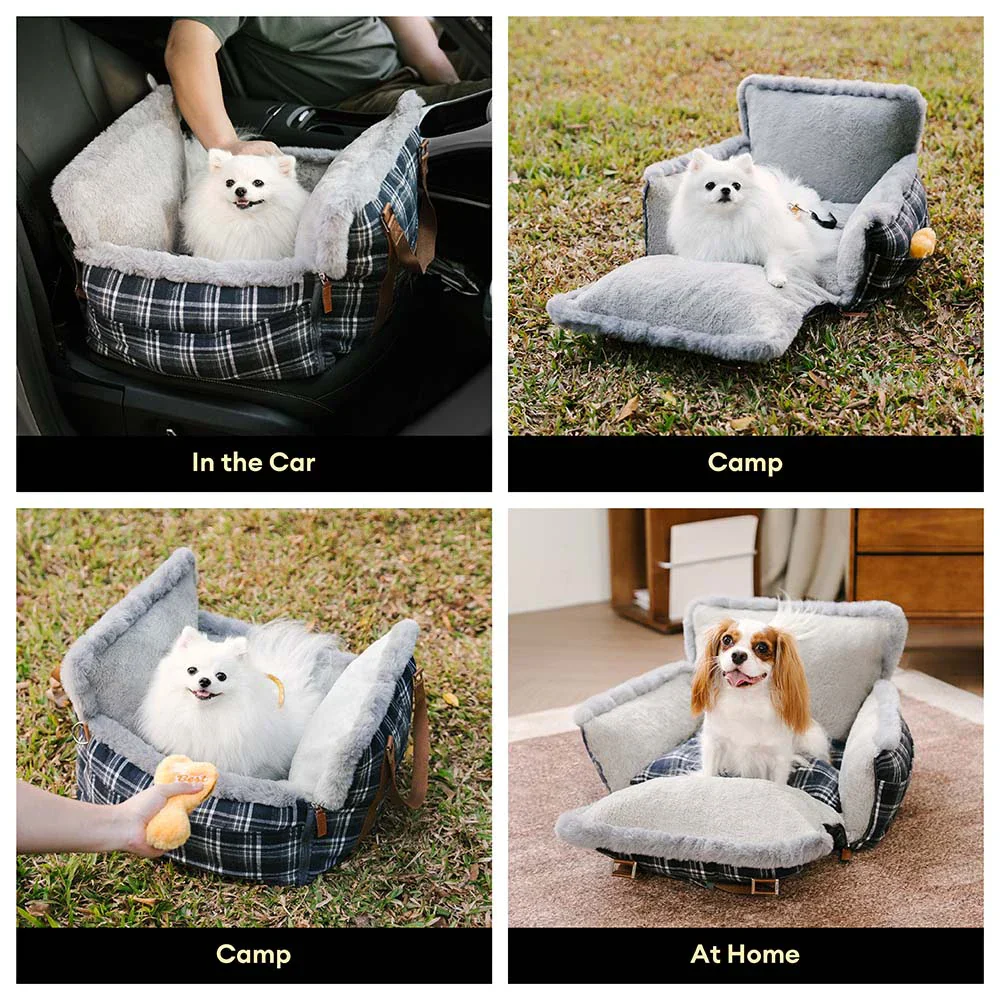 3 en 1 Siège auto pour chien en peluche et chaud - Cruiser d'hiver - Image 8