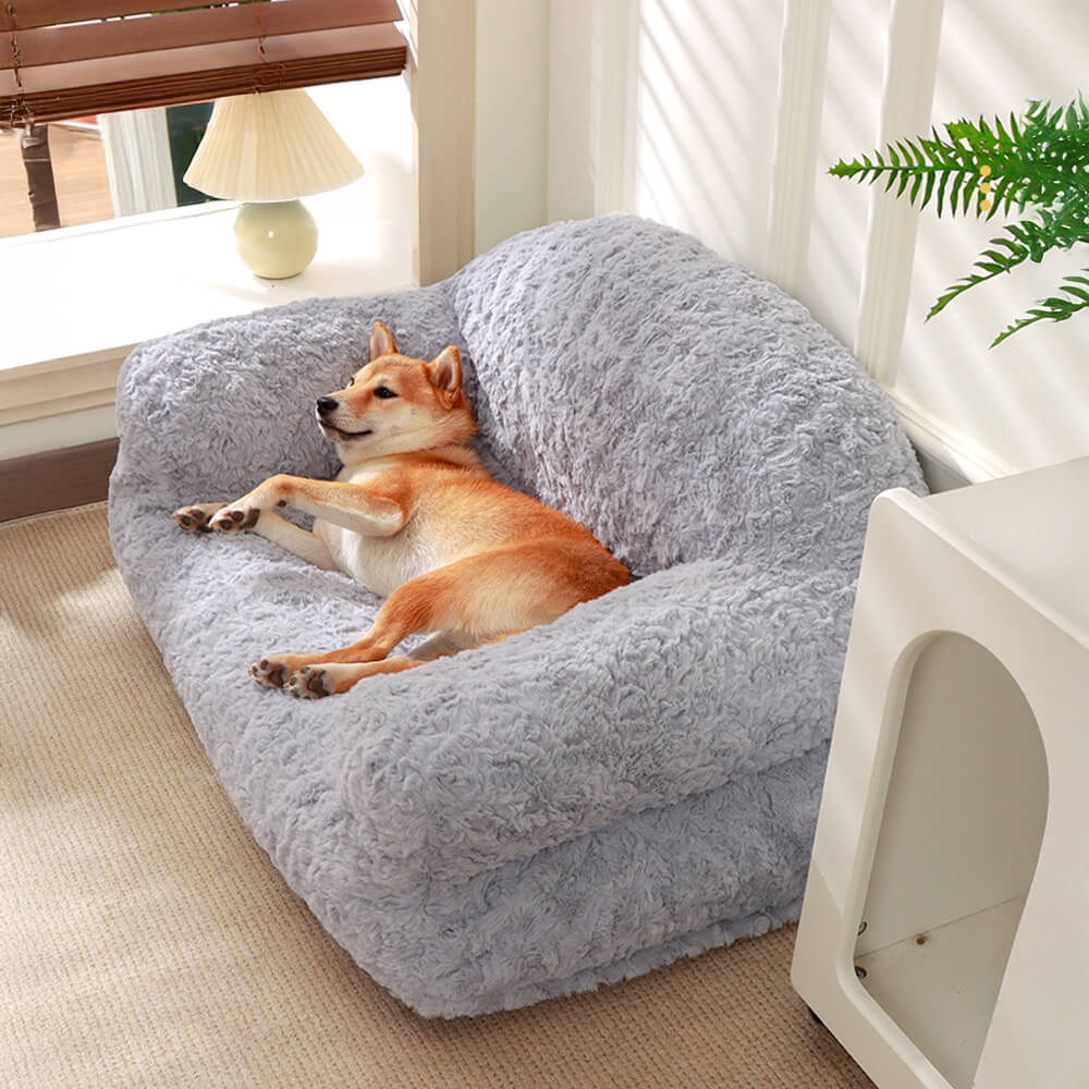 Canapé-lit doux et chaud pour chien et chat amovible et lavable avec support complet - Image 6