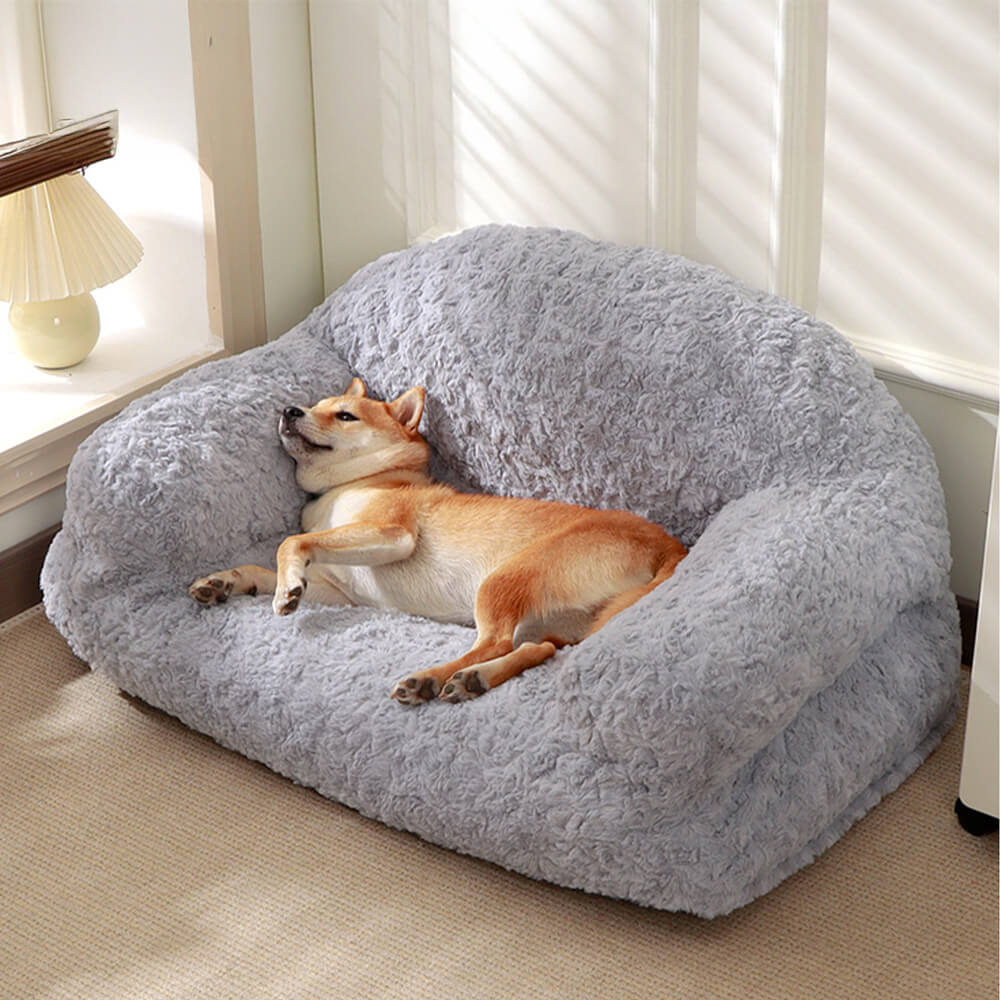 Canapé-lit doux et chaud pour chien et chat amovible et lavable avec support complet - Image 8