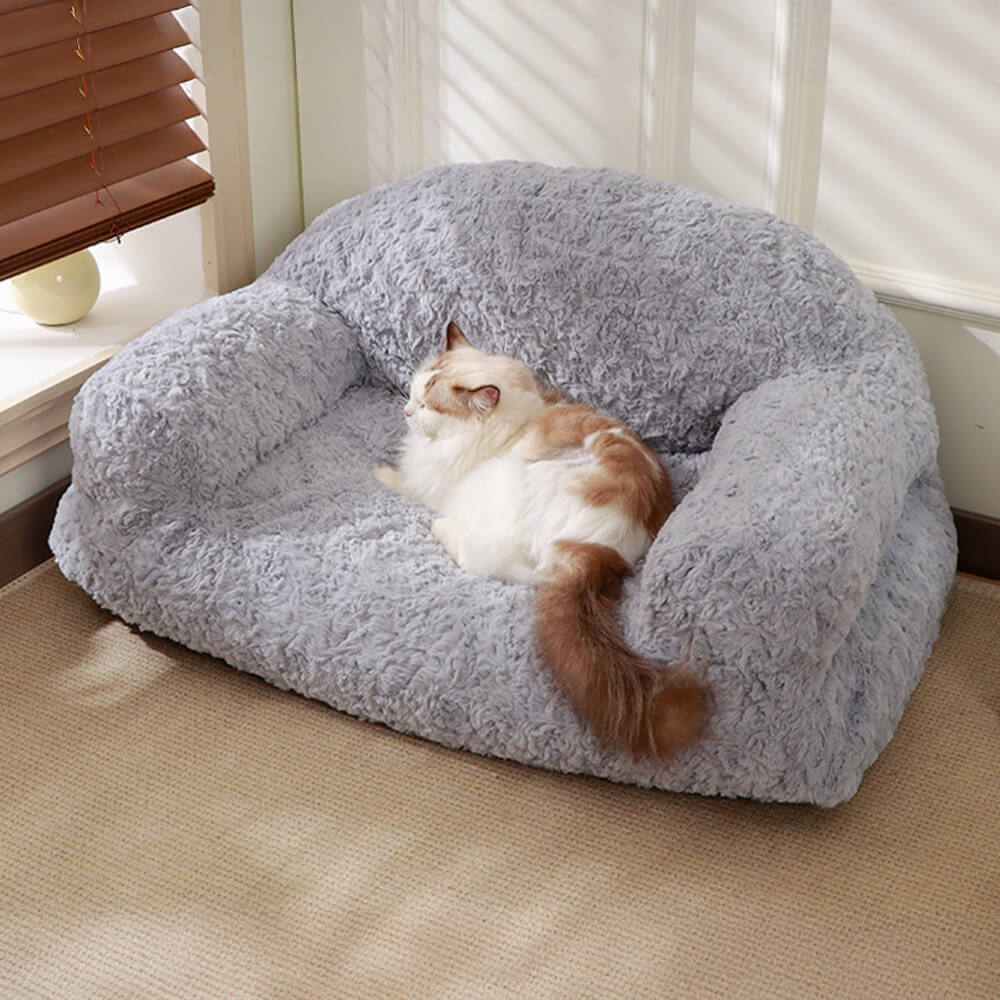 Canapé-lit doux et chaud pour chien et chat amovible et lavable avec support complet - Image 9