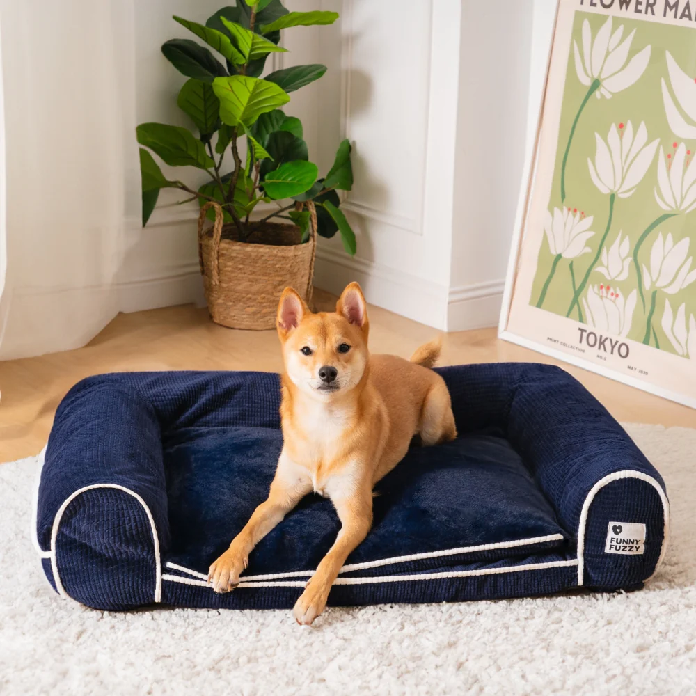 Canapé-lit orthopédique double couche en flanelle pour chien - Image 10