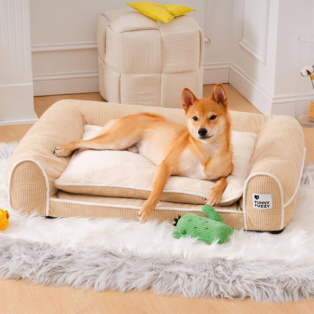 Canapé-lit orthopédique double couche en flanelle pour chien - Image 12