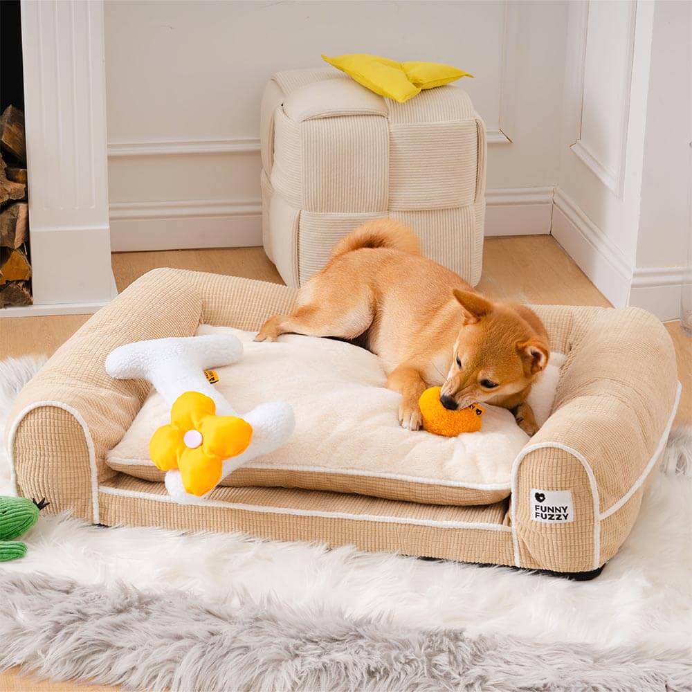 Canapé-lit orthopédique double couche en flanelle pour chien - Image 13
