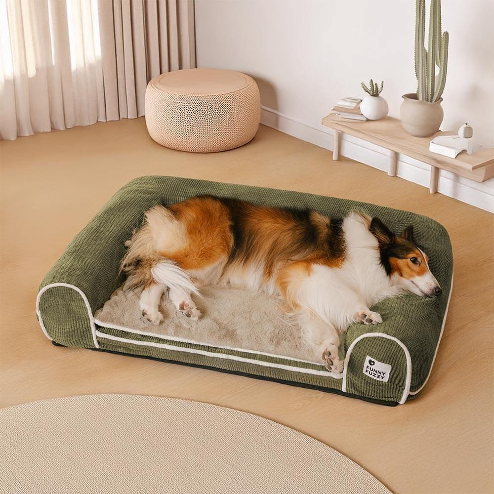 Canapé-lit orthopédique double couche en flanelle pour chien - Image 14