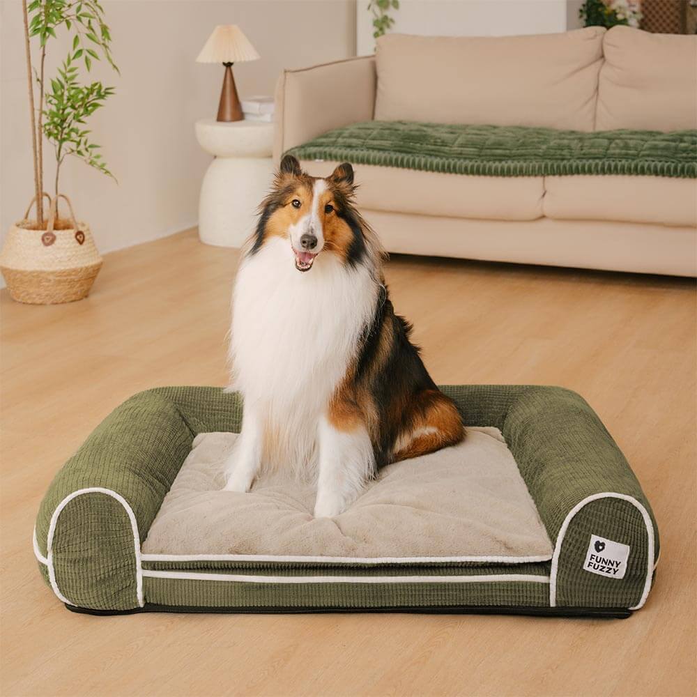 Canapé-lit orthopédique double couche en flanelle pour chien - Image 16