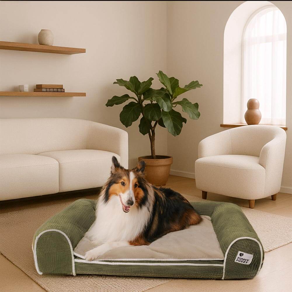 Canapé-lit orthopédique double couche en flanelle pour chien - Image 17