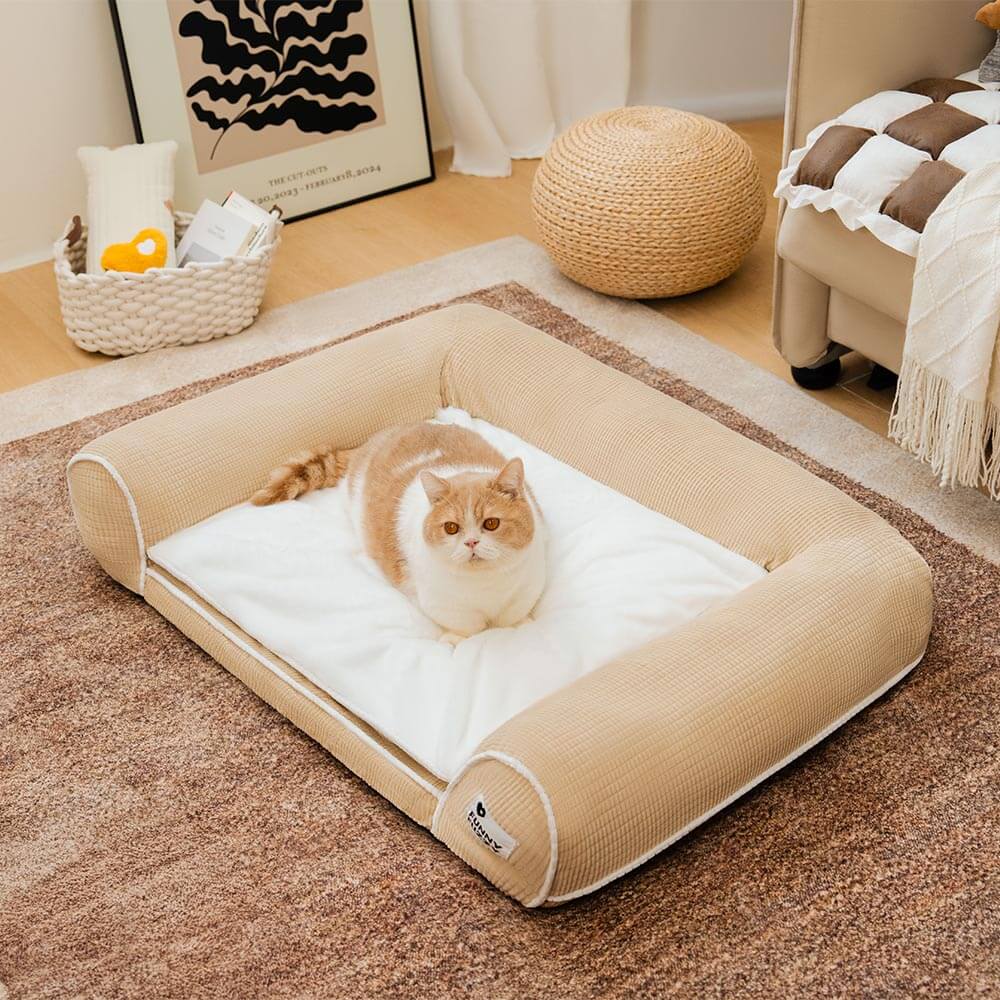 Canapé-lit orthopédique double couche en flanelle pour chien - Image 21