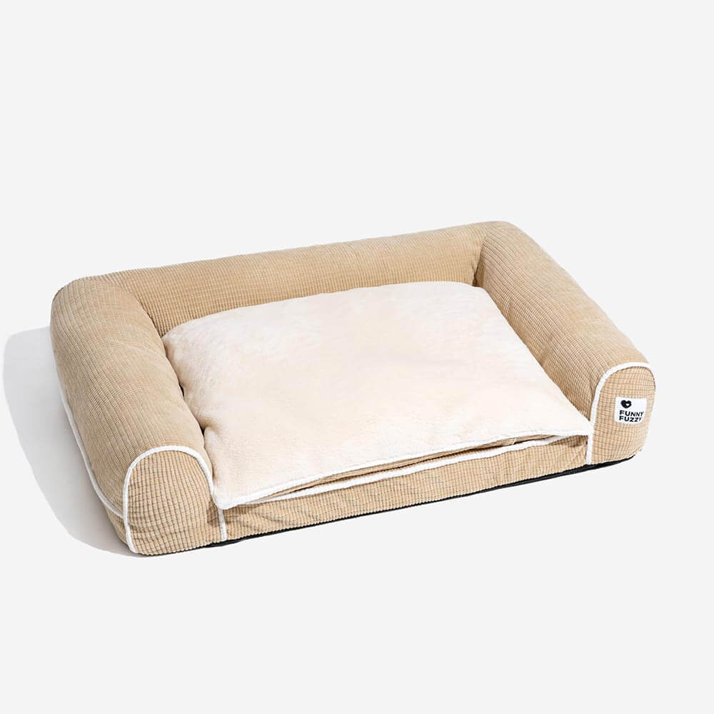 Canapé-lit orthopédique double couche en flanelle pour chien - Image 24