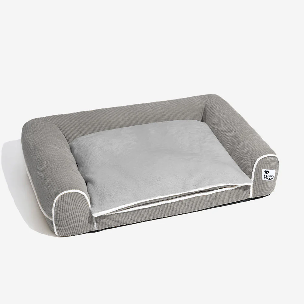 Canapé-lit orthopédique double couche en flanelle pour chien - Image 25