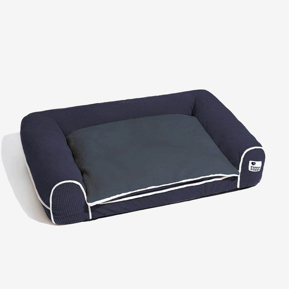 Canapé-lit orthopédique double couche en flanelle pour chien - Image 26