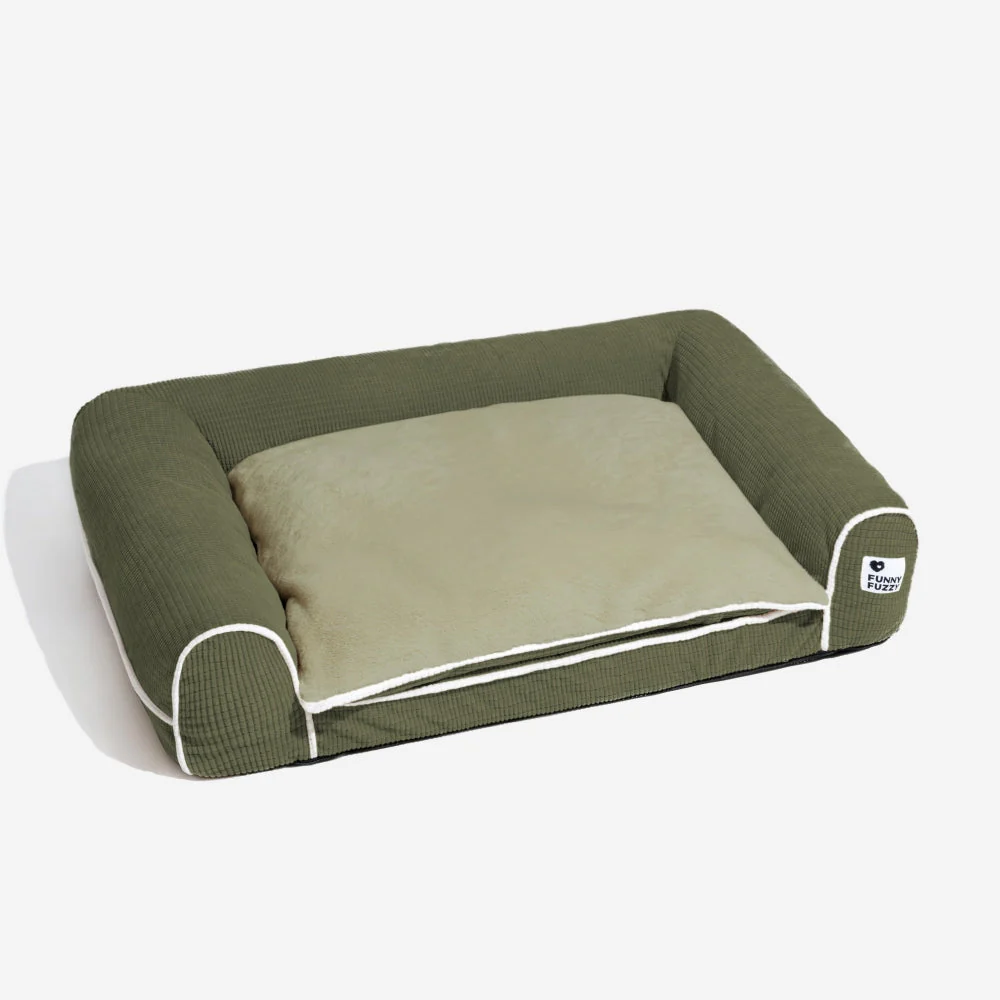 Canapé-lit orthopédique double couche en flanelle pour chien - Image 27