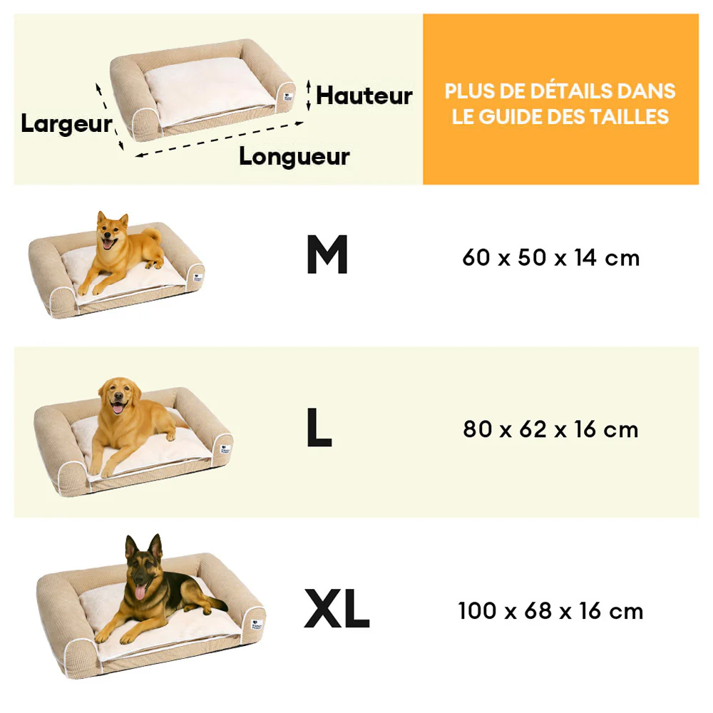 Canapé-lit orthopédique double couche en flanelle pour chien - Image 7