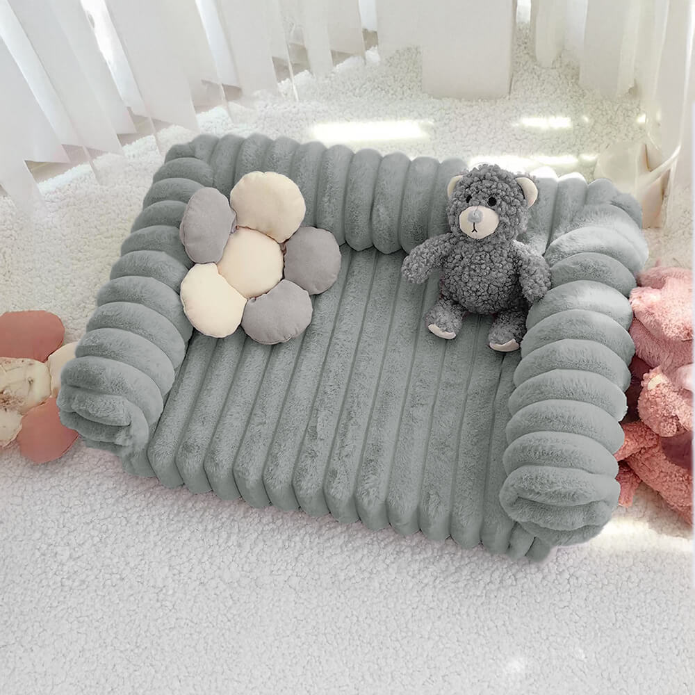 Canapé lit orthopédique pour chien et chat couleur crème moelleux et confortable - Image 10