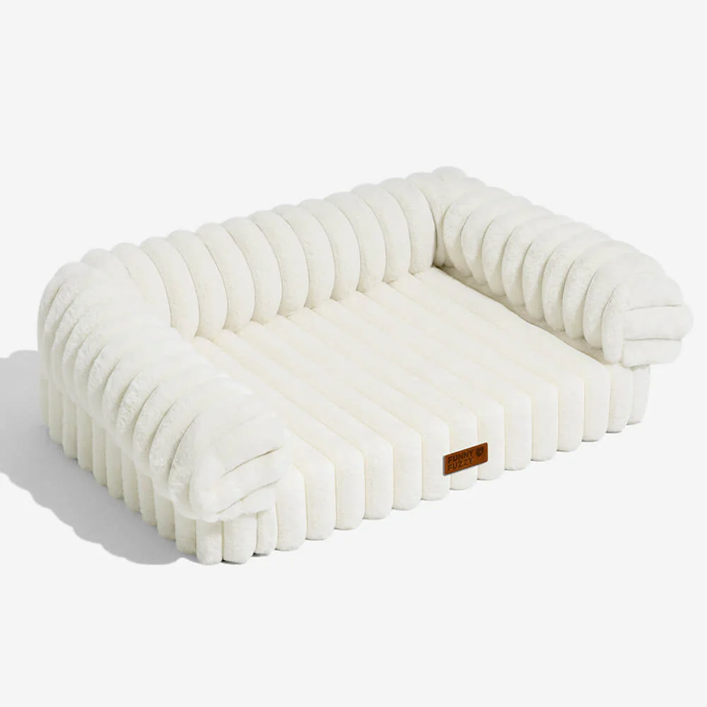 Canapé lit orthopédique pour chien et chat couleur crème moelleux et confortable - Image 6