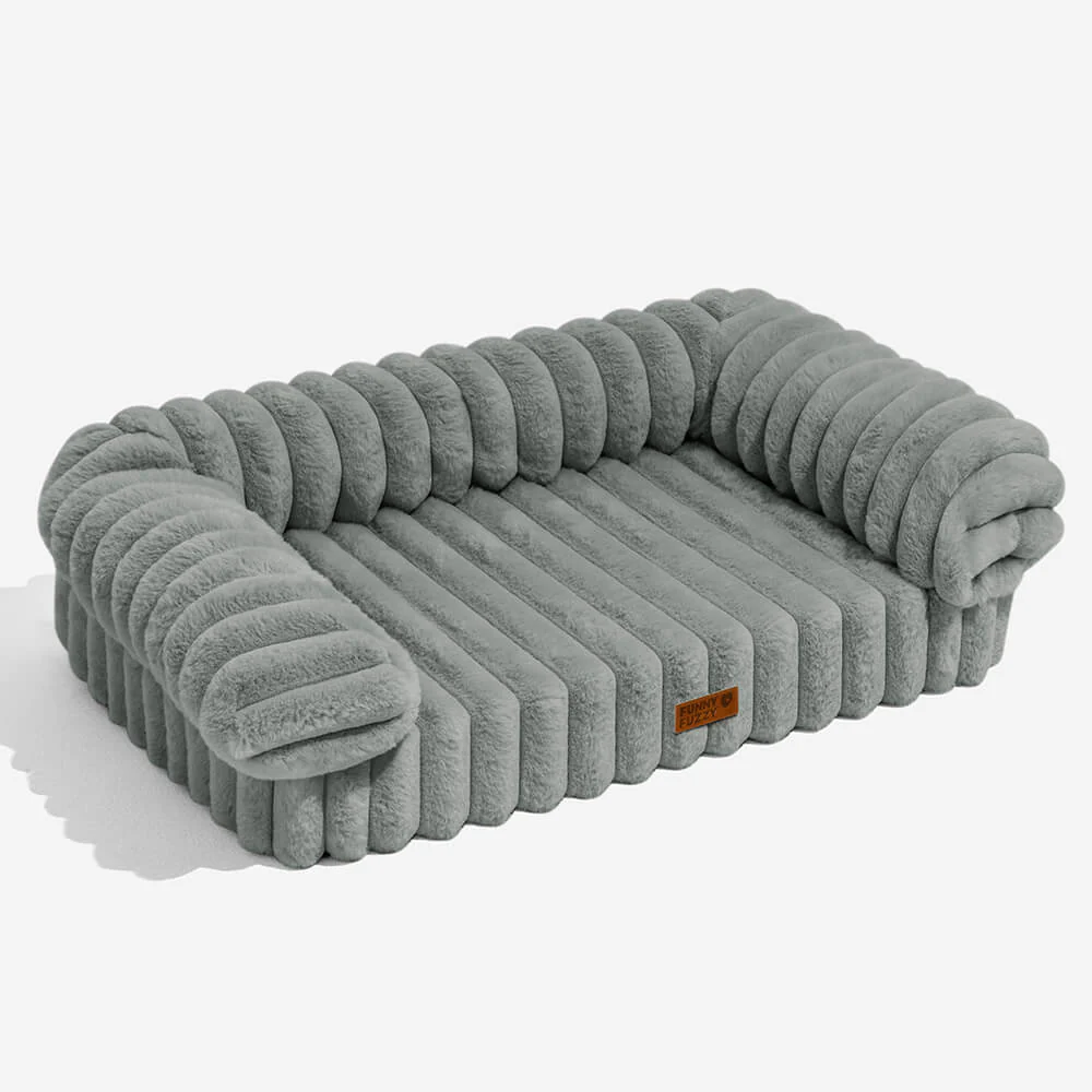Canapé lit orthopédique pour chien et chat couleur crème moelleux et confortable - Image 8