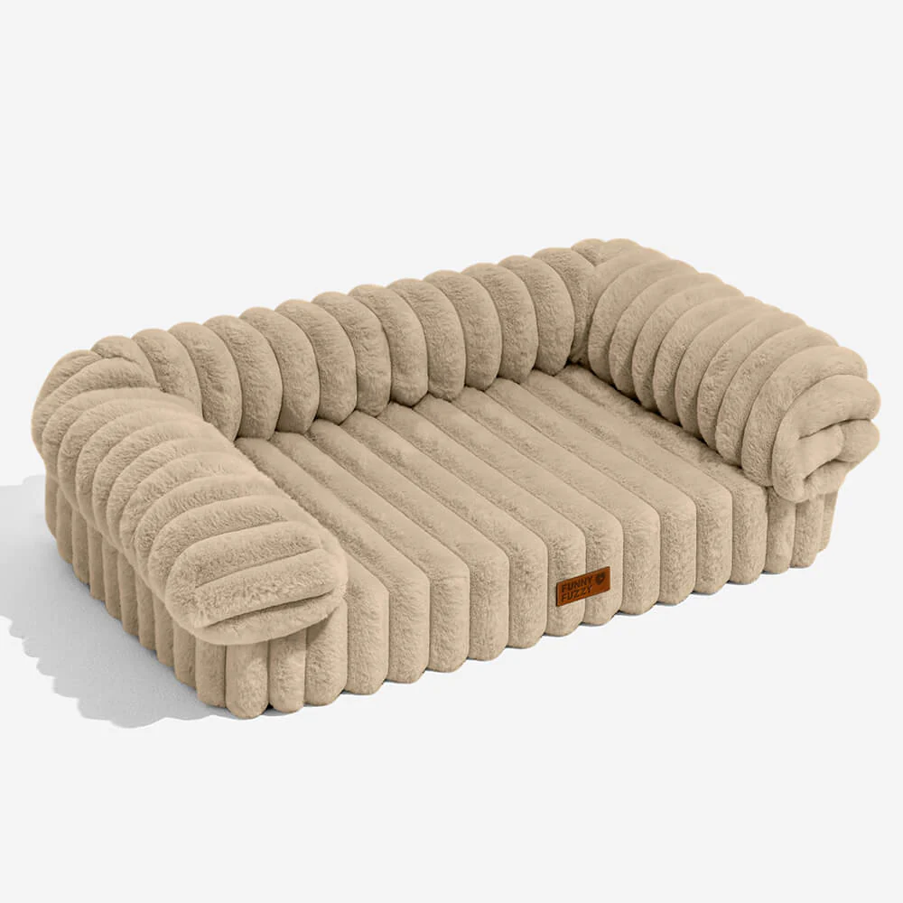 Canapé lit orthopédique pour chien et chat couleur crème moelleux et confortable - Image 9