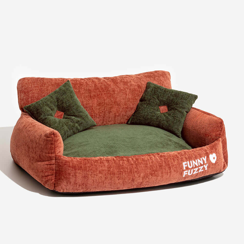Canapé-lit pour chat en chenille vintage lavable et doux - Image 14