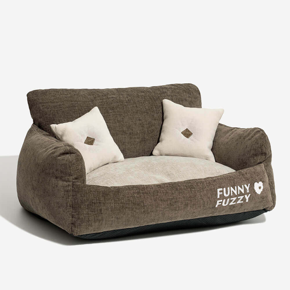 Canapé-lit pour chat en chenille vintage lavable et doux - Image 15
