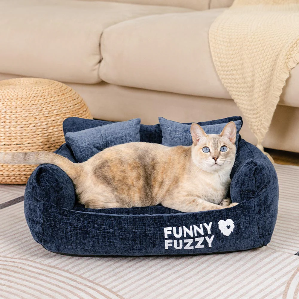 Canapé-lit pour chat en chenille vintage lavable et doux - Image 8