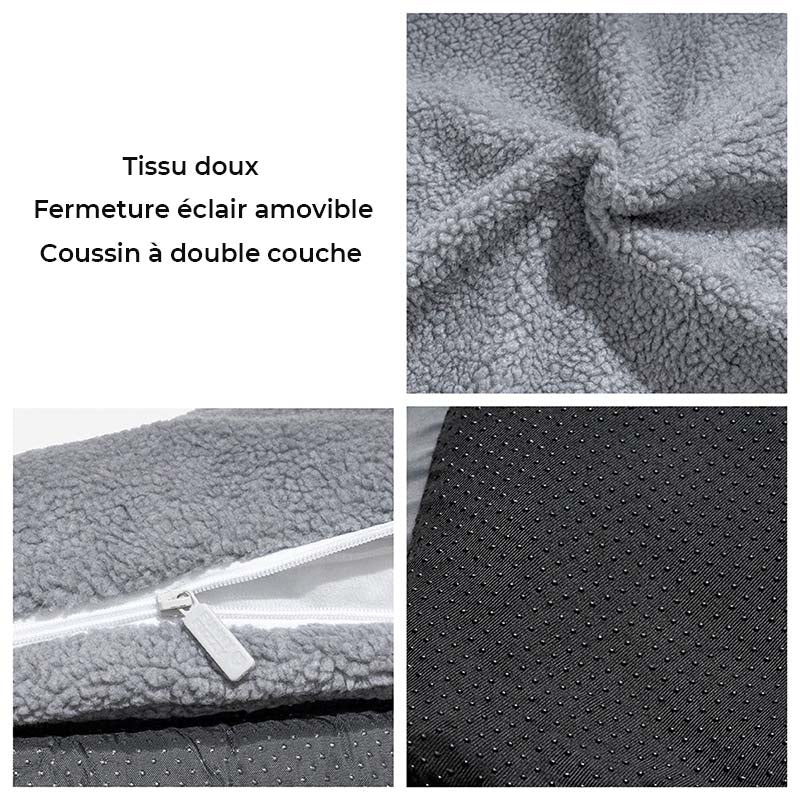 Canapé-lit rayé tendance en fausse laine d'agneau double couche pour animaux de compagnie - Image 6