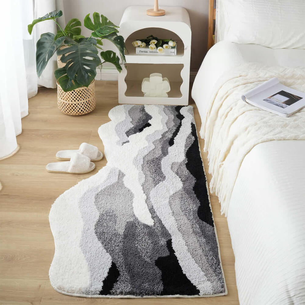 Carpette de Luxe à Motif Vagues 3D Texturé - Image 10