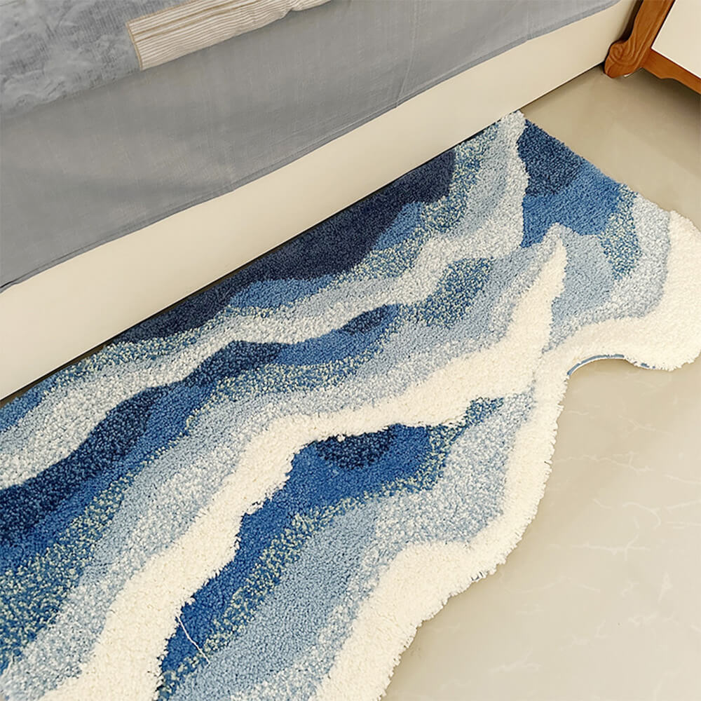 Carpette de Luxe à Motif Vagues 3D Texturé - Image 14