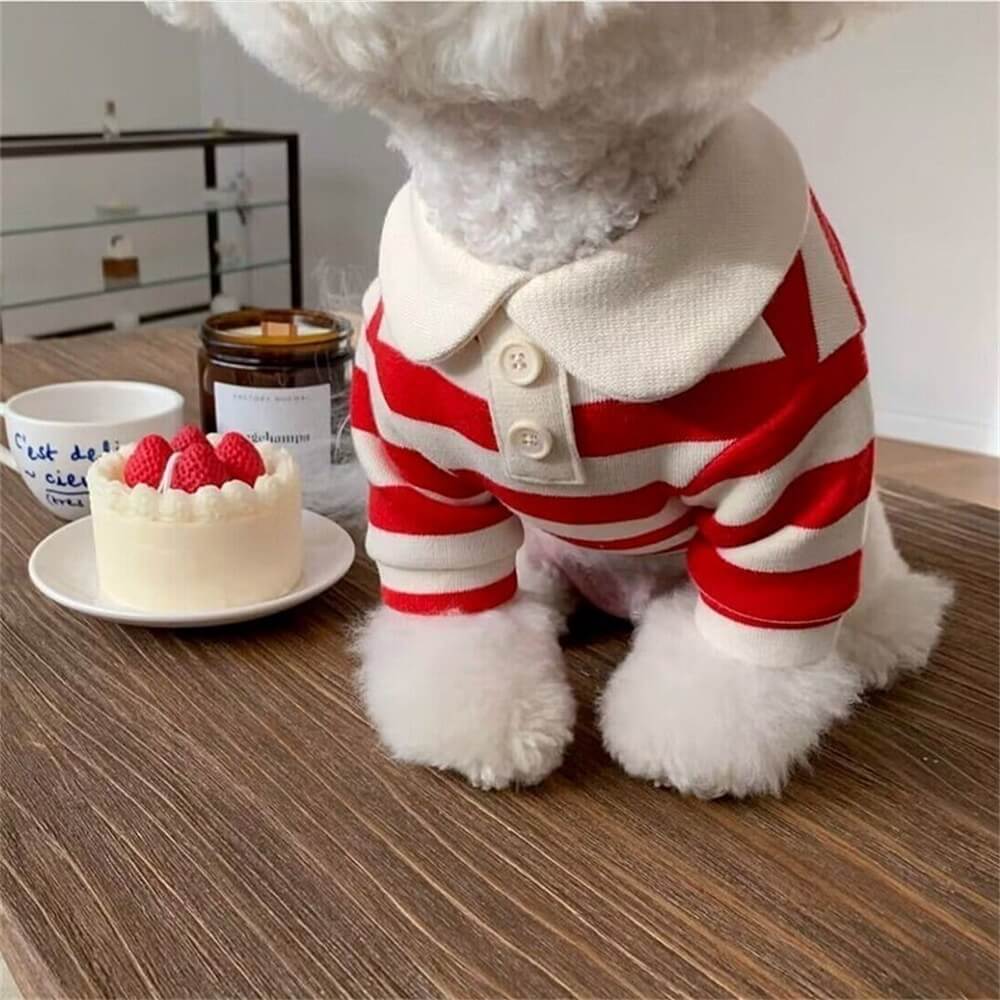 Chemises Polo Rayées Classiques pour Chiens - Image 11
