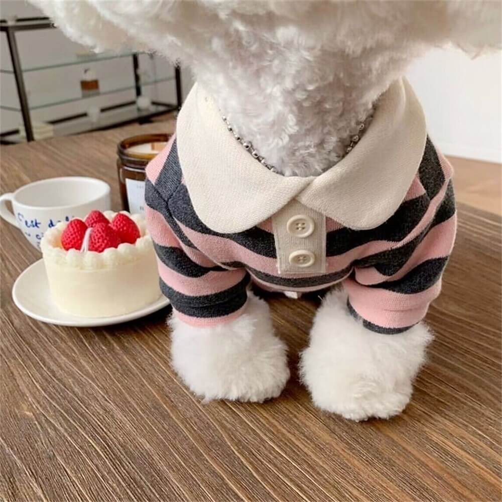 Chemises Polo Rayées Classiques pour Chiens - Image 13