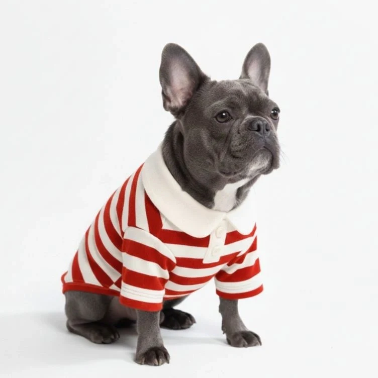 Chemises Polo Rayées Classiques pour Chiens - Image 5