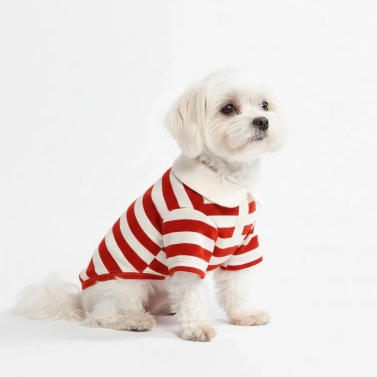 Chemises Polo Rayées Classiques pour Chiens - Image 6