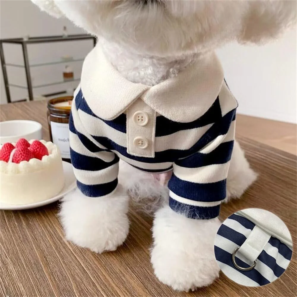 Chemises Polo Rayées Classiques pour Chiens - Image 8