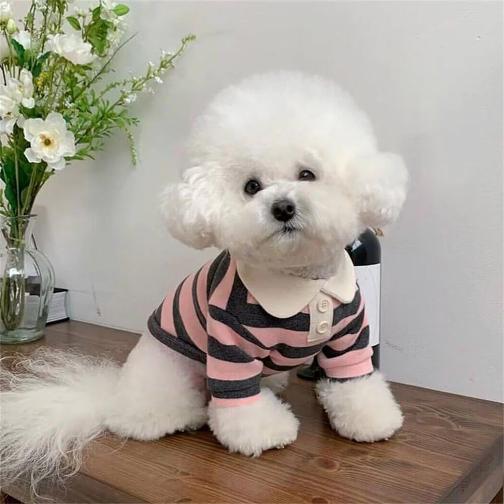 Chemises Polo Rayées Classiques pour Chiens - Image 9
