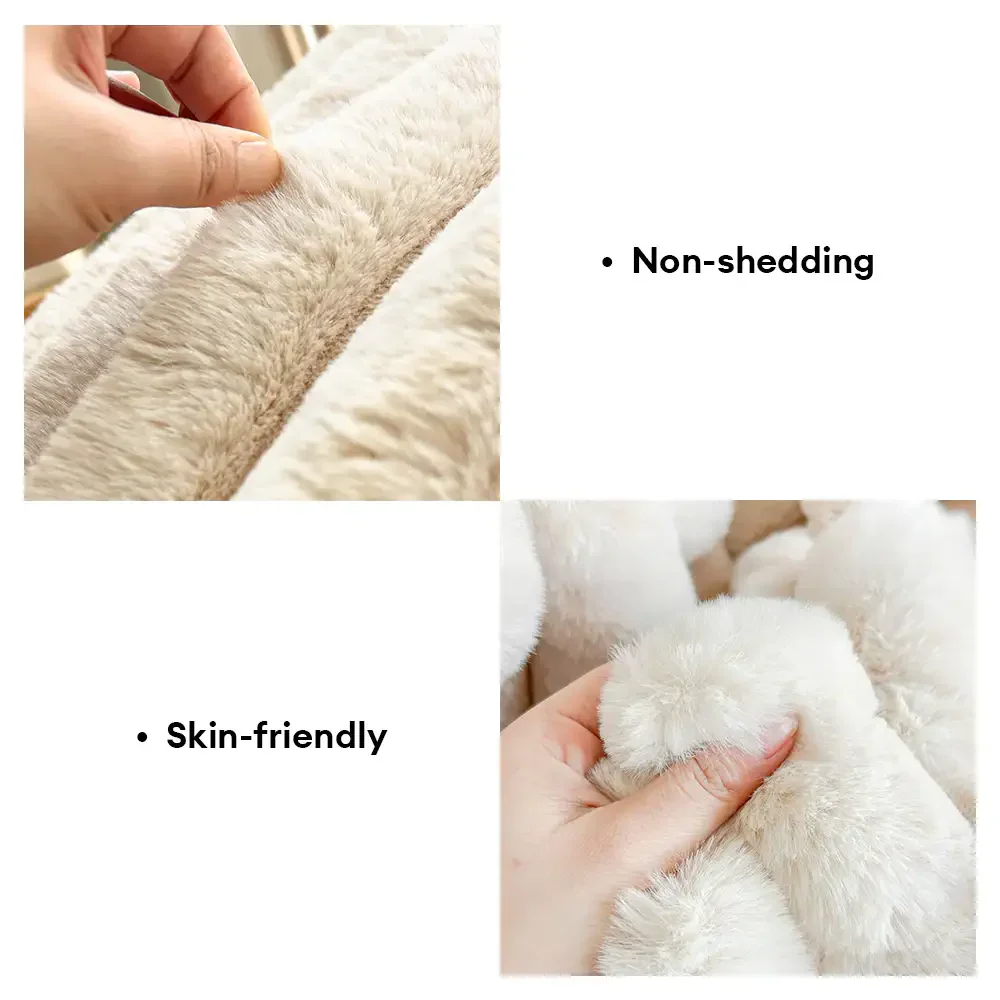 Coussin chauffant en fausse fourrure de lapin doux - Lit pour chien Cozy Cloud - Image 5