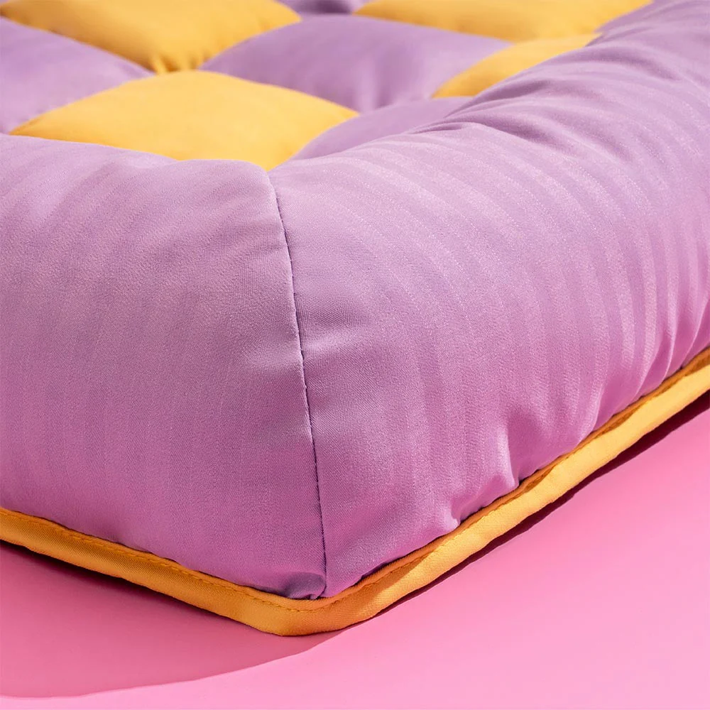 Coussin de voyage pour la sécurité arrière de siège unique pour chien de grande taille – Lit de voiture style échiquier - Image 12