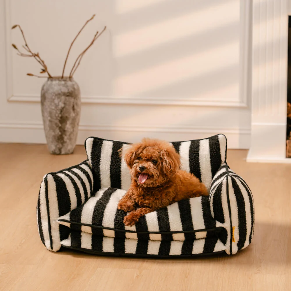 Couverture du Lit - Rayée Fausse Laine d'agneau Double Couche pour Animaux de Compagnie - Image 10
