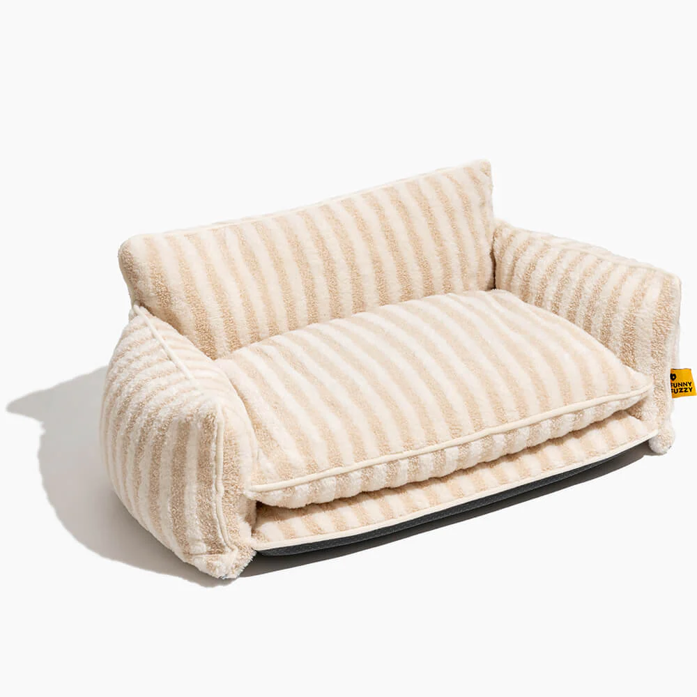 Couverture du Lit - Rayée Fausse Laine d'agneau Double Couche pour Animaux de Compagnie - Image 14