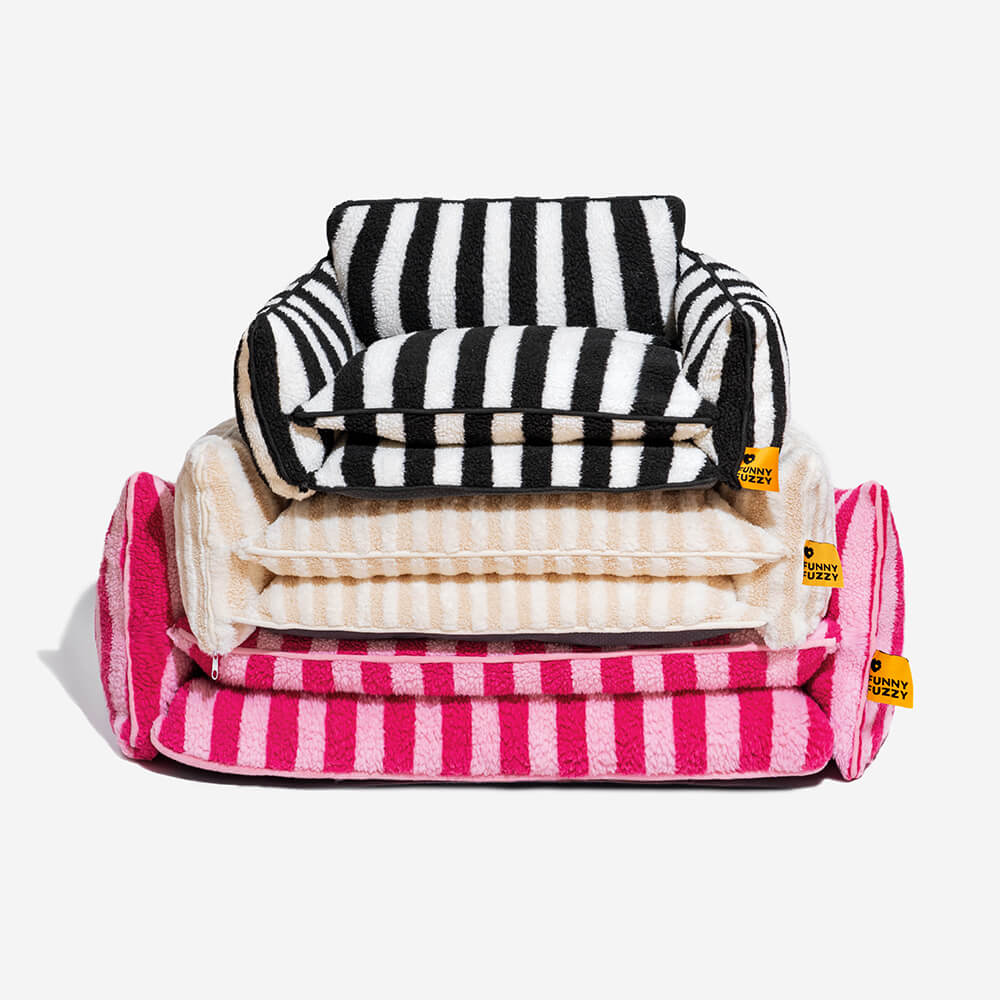 Couverture du Lit - Rayée Fausse Laine d'agneau Double Couche pour Animaux de Compagnie - Image 17