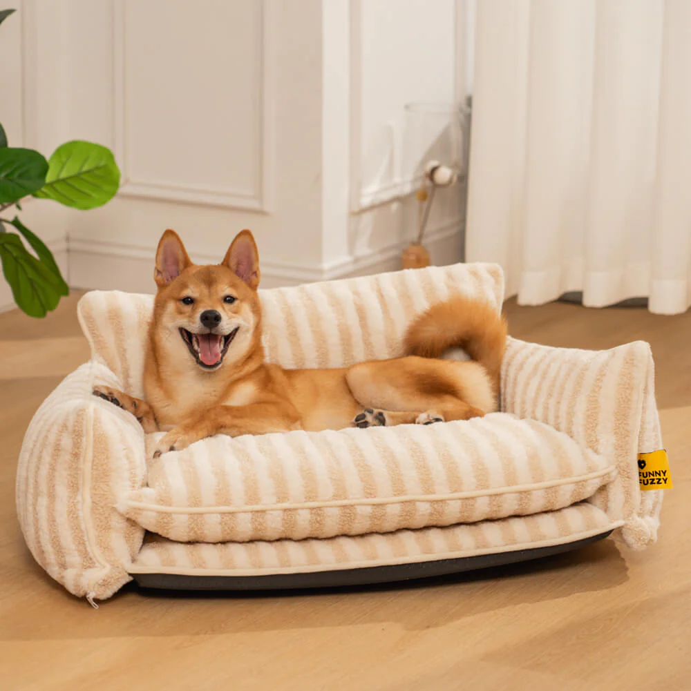 Couverture du Lit - Rayée Fausse Laine d'agneau Double Couche pour Animaux de Compagnie - Image 8