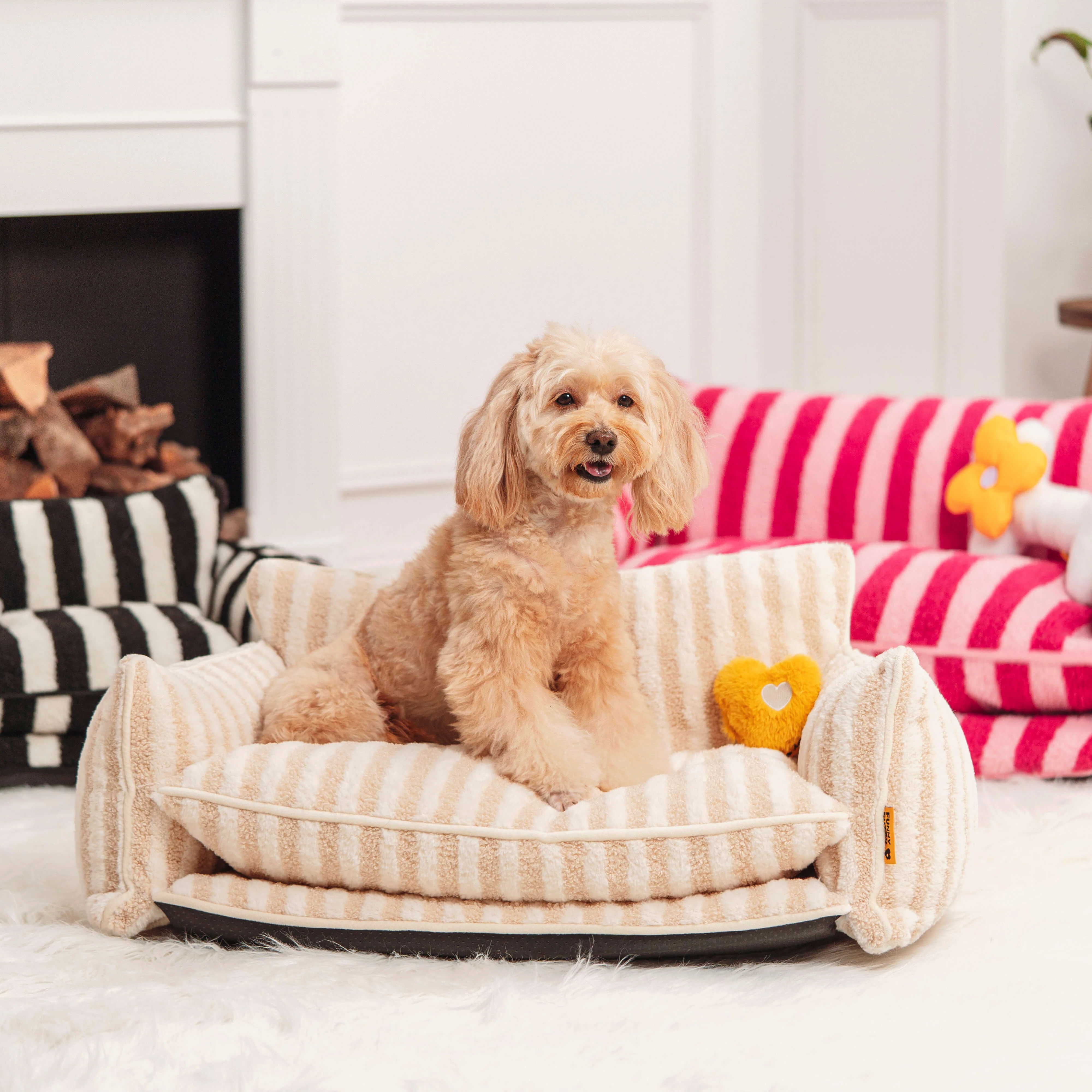 Couverture du Lit - Rayée Fausse Laine d'agneau Double Couche pour Animaux de Compagnie - Image 9