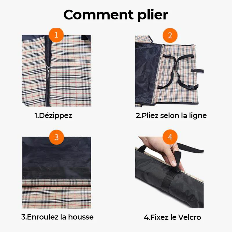 Couverture de Siège Voiture Chien Épaissie et Imperméable Pliable - Image 7