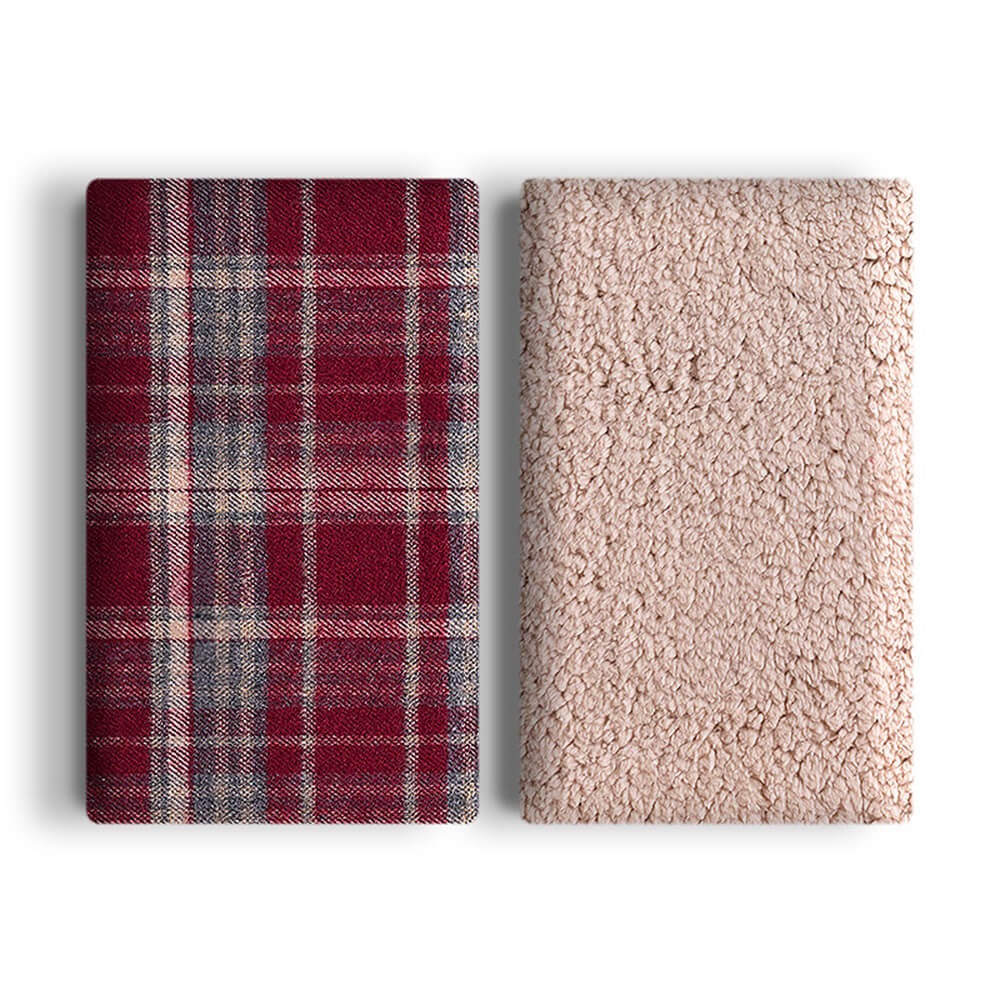 Couverture épaisse en polaire Sherpa à carreaux chaude et confortable pour chiens et chats - Image 13