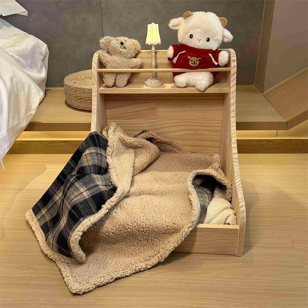 Couverture épaisse en polaire Sherpa à carreaux chaude et confortable pour chiens et chats - Image 8