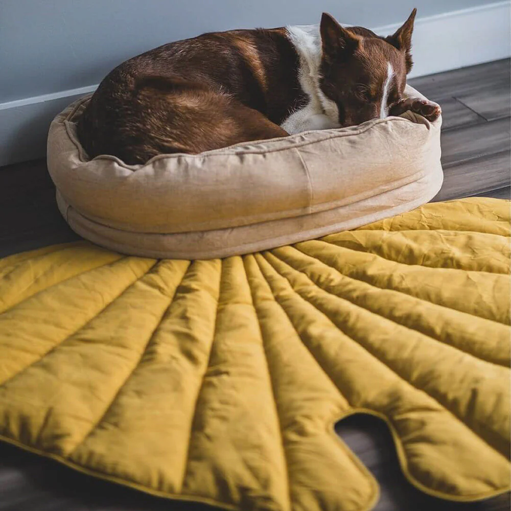 Couverture pour chien en forme de feuille avec lit ovale pour chien - Image 17