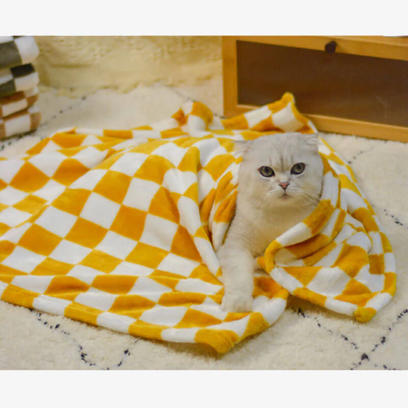 Couverture pour Chien et Chat en Flanelle à Carreaux Élégante - Image 12