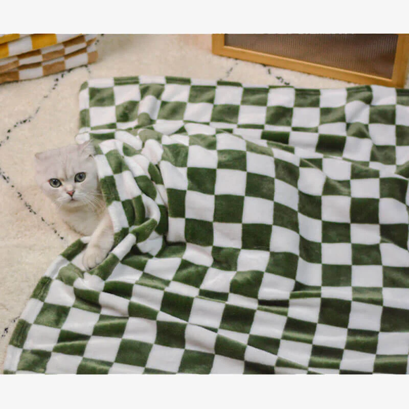 Couverture pour Chien et Chat en Flanelle à Carreaux Élégante - Image 5