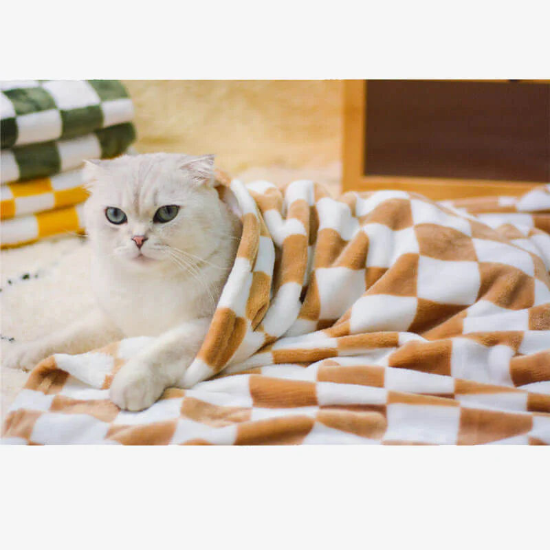 Couverture pour Chien et Chat en Flanelle à Carreaux Élégante - Image 8