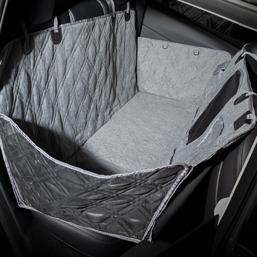 Protection-siège de voiture pour chien en tissu oxford imperméable et résistant aux rayures en tissu cationique - Image 11