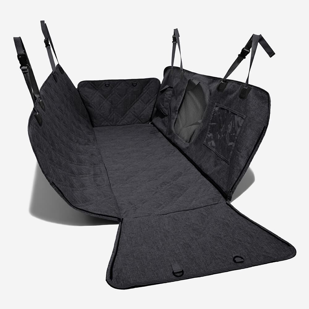 Protection-siège de voiture pour chien en tissu oxford imperméable et résistant aux rayures en tissu cationique - Image 14
