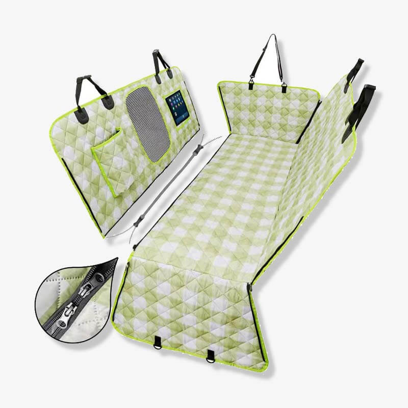 Protection-siège de voiture pour chien en tissu oxford imperméable et résistant aux rayures en tissu cationique - Image 15